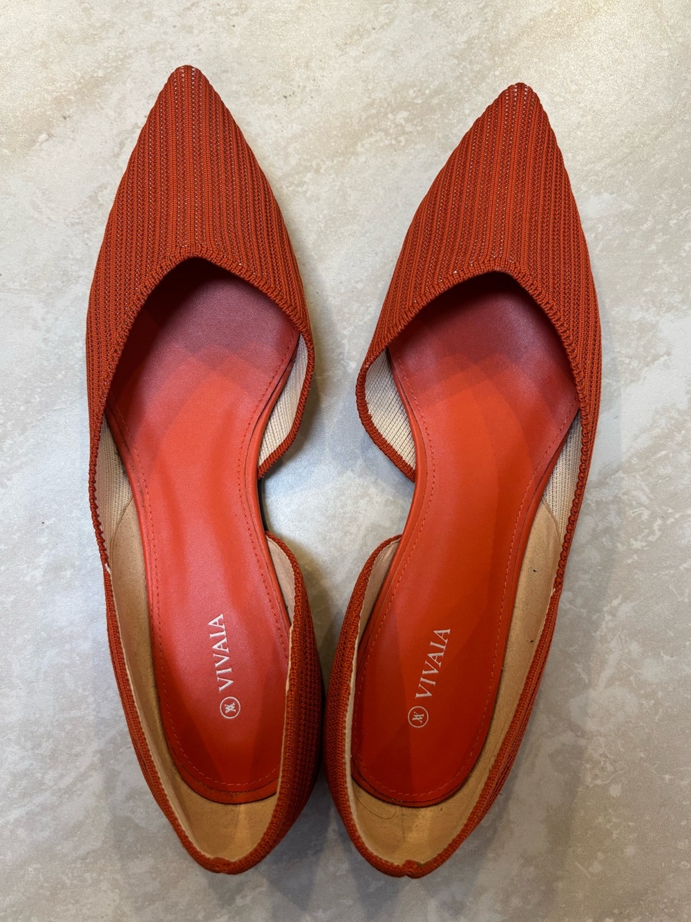 Vivaia Melia D’Orsay Flats in Monarch Orange